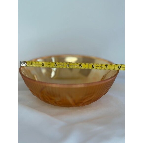 Carnival glass - Iris pattern - Marigold - 8'' - Picture 10 of 11